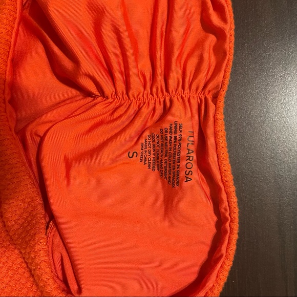 Sylvie High Waist Bikini Bottom in Hot Coral - Picture 7 of 8